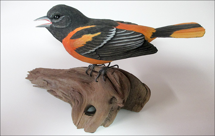Allen Aardsma: Baltimore Oriole.  2016 Birds of a Feather Invitational Art Show 