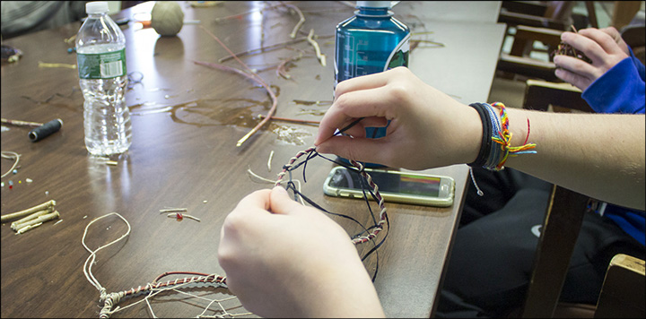 Bethany Garretson: Creating dreamcatchers from natural materials. Bethany Garretson: Creating dreamcatchers from natural materials.