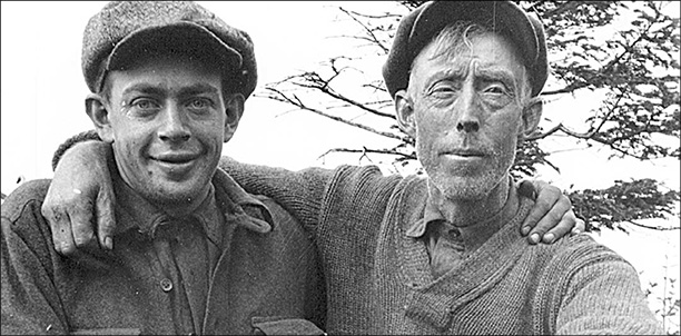 Bob Marshall and his guide, Herb Clark. Bob Marshall and his guide, Herb Clark.