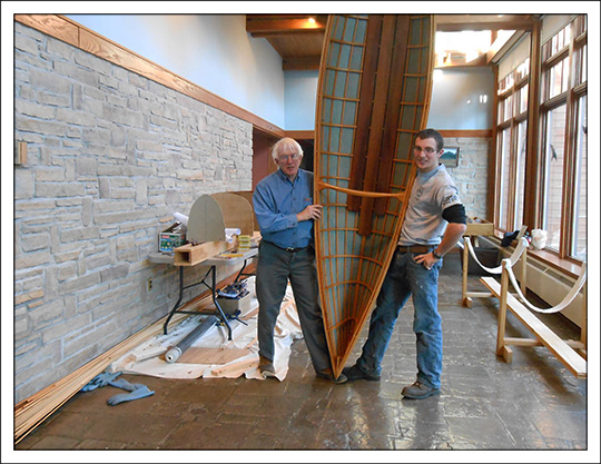 Canoe-building Demonstration at the Paul Smiths VIC Sun Space (12 November 2013)