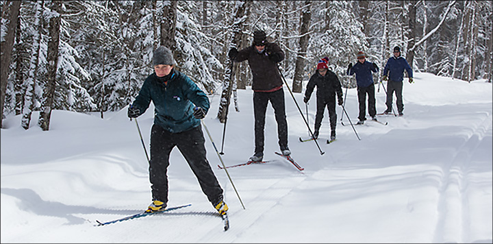 Cross Country Skiing in the Adirondacks: Come to the VIC Ski Club on Tuesays and Saturdays. Photo by Nancie Battaglia. Cross Country Skiing in the Adirondacks: Come to the VIC Ski Club on Tuesays and Saturdays. Photo by Nancie Battaglia.