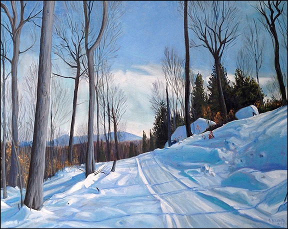 Sandra Hildreth: Up By the Black Pond Cut III. Oil on Linen. 16 x 20. Sandra Hildreth: Up By the Black Pond Cut III. Oil on Linen. 16 x 20.