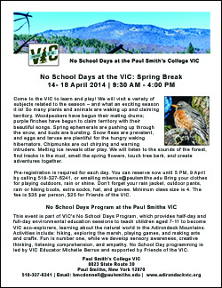 Nature Programs for Children | No School Days: Spring Break Nature Programs for Children | No School Days: Spring Break