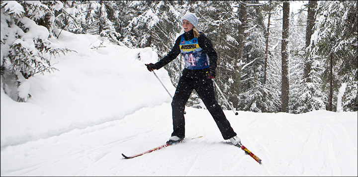 Cross COunty Ski Racing at the Paul Smith's College VIC. Photo by Nancie Battaglia. Used by permission.