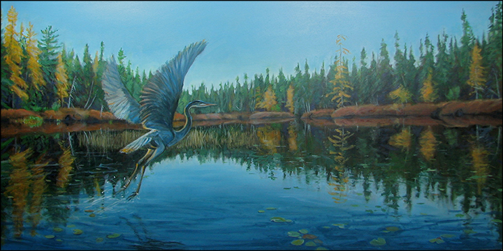 Sandra Hildreth: Great Blue Heron, Osgood River Sandra Hildreth: Great Blue Heron, Osgood River
