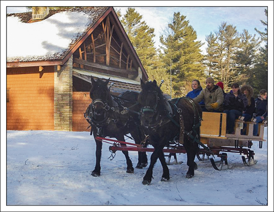 Horse-drawn Sleigh Ride at the Paul Smiths VIC Horse-drawn Sleigh Ride at the Paul Smiths VIC