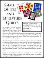 Small Quilt Workshop Flyer