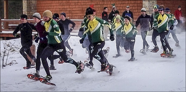Winter Sports at the VIC: 20th Annual Jingle Bell 5K Snowshoe Race (8 December 2013. Photo by Brian McAllister. Used by permission. Winter Sports at the VIC: 20th Annual Jingle Bell 5K Snowshoe Race (8 December 2013. Photo by Brian McAllister. Used by permission.